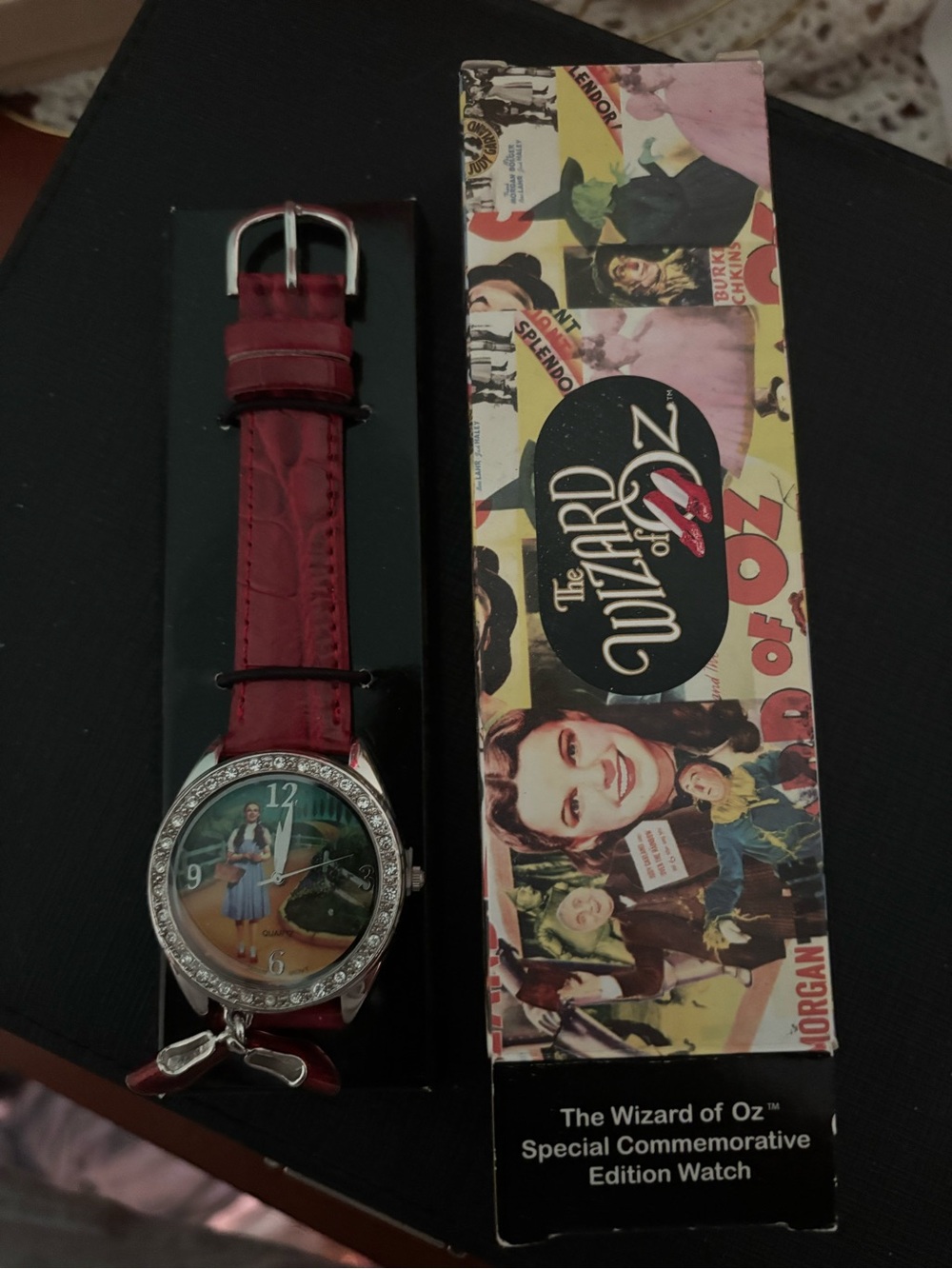 Red Leather Strap Commemorative Watch